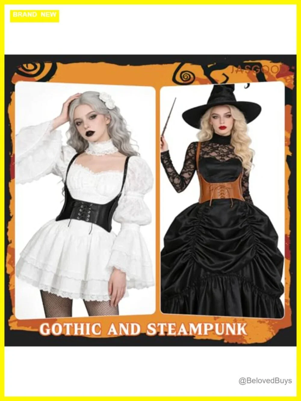 Faux Leather Corset Waist Belt Lace-up Underbust Waspie Steampunk